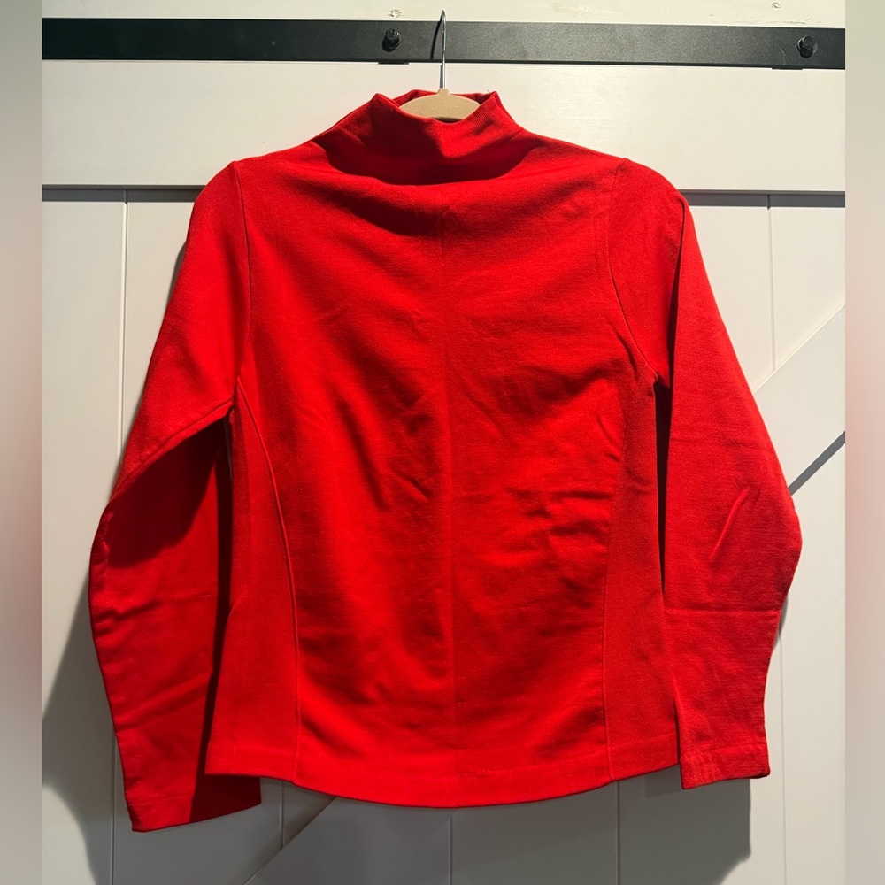 New Mix Bold Red Turtleneck Top